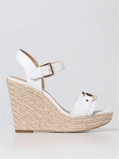 michael kors white wedges|michael kors suede wedges.